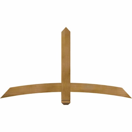 Ekena Millwork Bellingham Rough Sawn Timber Gable Bracket, Western Red Cedar, 60"W x 32"H x 4"D x 4"F, 13/12 Pitch GBW060X32X0404BEL00RWR